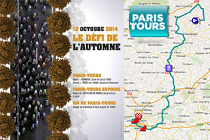 Het parcours van Parijs-Tours 2014 in Google Maps/Google Earth