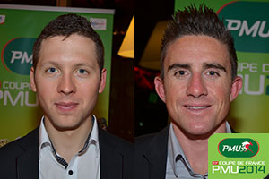 Prize award ceremony Coupe de France PMU 2014: interviews with Julien Simon & Samuel Dumoulin