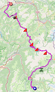 La carte du parcours de la dix-huitième étape du Tour de France 2020 sur Open Street Maps