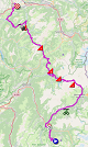 De kaart met het parcours van de achtiende etappe van de Tour de France 2020 op Open Street Maps