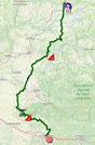 The map with the race route of the fifteenth stage of the Tour de France 2022 on Open Street Maps The map with the race route of the fifteenth stage of the Tour de France 2022 on Open Street Maps