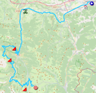 La carte du parcours de la dix-septième étape du Tour de France 2022 sur Open Street Maps