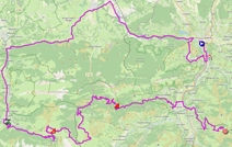 La carte du parcours de la dix-huitième étape du Tour de France 2022 sur Open Street Maps