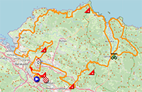 La carte du parcours de la première étape du Tour de France 2023 sur Open Street Maps