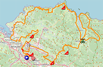 The map with the race route of the first stage of the Tour de France 2023 on Open Street Maps The map with the race route of the first stage of the Tour de France 2023 on Open Street Maps