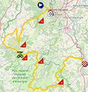 La carte du parcours de la dixième étape du Tour de France 2023 sur Open Street Maps