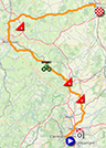 The map with the race route of the eleventh stage of the Tour de France 2023 on Open Street Maps The map with the race route of the eleventh stage of the Tour de France 2023 on Open Street Maps