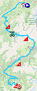 De kaart met het parcours van de dix-zevende etappe van de Tour de France 2023 op Open Street Maps