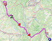 The map with the race route of the eighteenth stage of the Tour de France 2023 on Open Street Maps The map with the race route of the eighteenth stage of the Tour de France 2023 on Open Street Maps