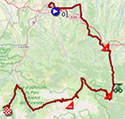 The map with the race route of the sixth stage of the Tour de France 2023 on Open Street Maps The map with the race route of the sixth stage of the Tour de France 2023 on Open Street Maps