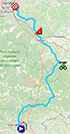 De kaart met het parcours van de zevende etappe van de Tour de France 2023 op Open Street Maps