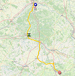 The race route of the tenth stage of the Tour de France 2024 The race route of the tenth stage of the Tour de France 2024