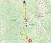 The race route of the eleventh stage of the Tour de France 2024 The race route of the eleventh stage of the Tour de France 2024