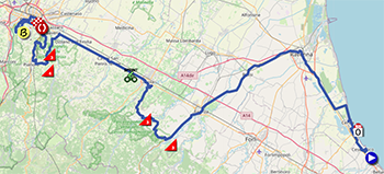 The race route of the second stage of the Tour de France 2024 The race route of the second stage of the Tour de France 2024