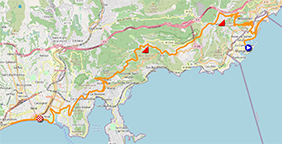 La carte du parcours de la 21e  étape du Tour de France 2024 sur Open Street Maps