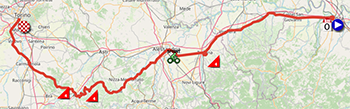 The race route of the third stage of the Tour de France 2024 The race route of the third stage of the Tour de France 2024