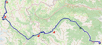 The race route of the fourth stage of the Tour de France 2024 The race route of the fourth stage of the Tour de France 2024