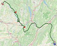 The race route of the fifth stage of the Tour de France 2024 The race route of the fifth stage of the Tour de France 2024