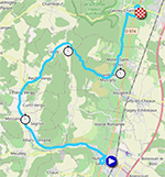 The race route of the seventh stage of the Tour de France 2024 The race route of the seventh stage of the Tour de France 2024