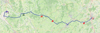 Le parcours de la douzième étape du Tour de France 2026