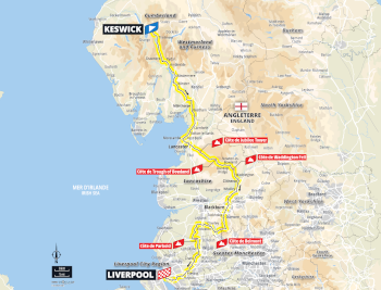 The map of the second stage of the Tour de France 2027