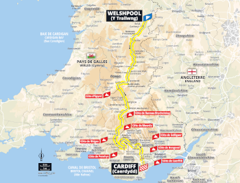 The map of the third stage of the Tour de France 2027