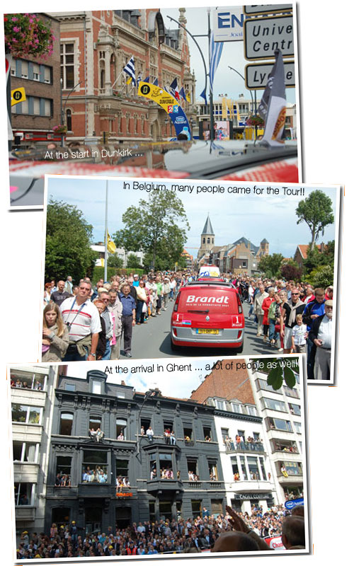 9 July 2007: Dunkirk > Ghent: start, belgium spectators and the finish