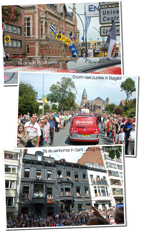 9 juli 2007: Duinkerke > Gent: start, veel Belgisch publiek en de finish