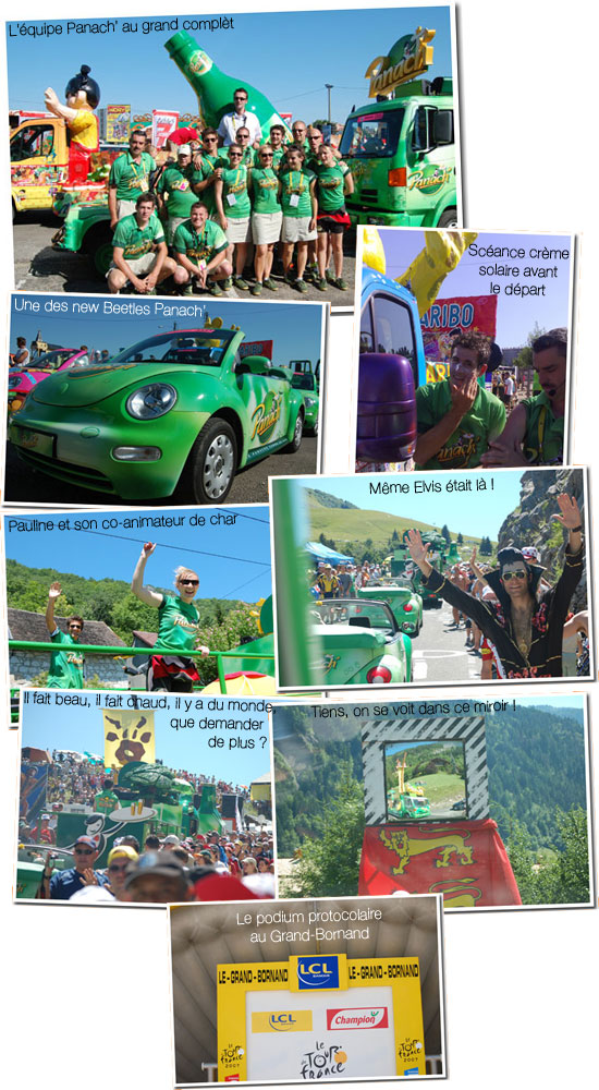 Le 14 juillet 2007 : l étape Bourg-en-Bresse > Le Grand-Bornand : la caravane publicitaire Panach Le 14 juillet 2007 : l étape Bourg-en-Bresse > Le Grand-Bornand : la caravane publicitaire Panach