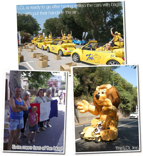 19 July 2007 - Marseille > Montpellier : with the direction caravane, the LCL advertising caravan and even more fans of the blog