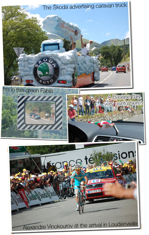 23 July 2007 - Foix > Loudenvielle-le Louron : the Škoda advertising caravan 23 July 2007 - Foix > Loudenvielle-le Louron : the Škoda advertising caravan
