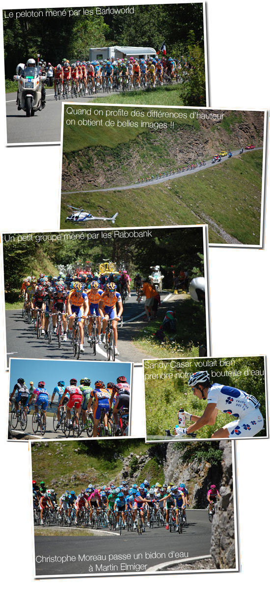 25 juillet 2007 - Orthez > Gourette - Col d Aubisque : journée avec France Télévisions - Barloworld, Rabobank, Sandy Casar, Christophe Moreau & Martin Elmiger