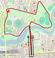 The race route of the sixth stage of the Tour Down Under 2025