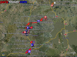 De Tour du Limousin 2010 op Google Earth