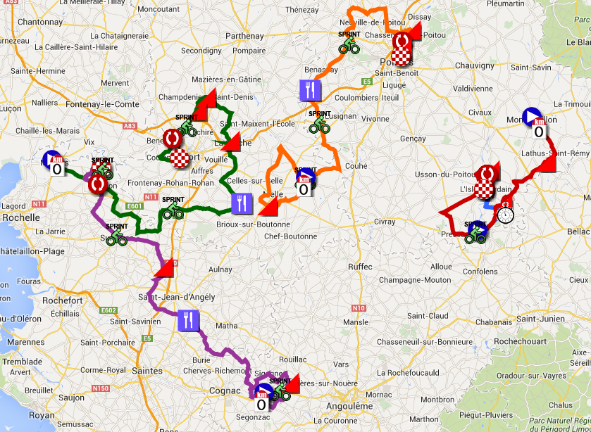 Le parcours du Tour du Poitou-Charentes 2014