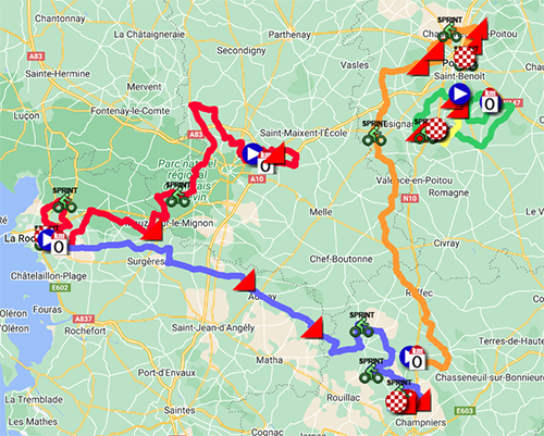 Le parcours du Tour Poitou-Charentes 2022 Le parcours du Tour Poitou-Charentes 2022