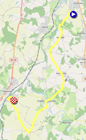 La carte du parcours de la quatrième étape du Tour Poitou-Charentes en Nouvelle-Aquitaine 2022 sur Open Street Maps