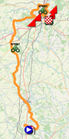 La carte du parcours de la cinquième étape du Tour Poitou-Charentes en Nouvelle-Aquitaine 2022 sur Open Street Maps