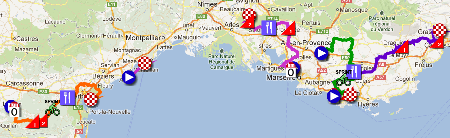 The map of the Tour Med 2013 The map of the Tour Med 2013