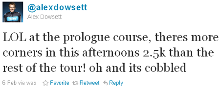 Tweet of the week - Alex Dowsett