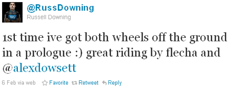 Tweet of the week - Russell Downing