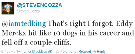 Tweet of the week - Steven Cozza