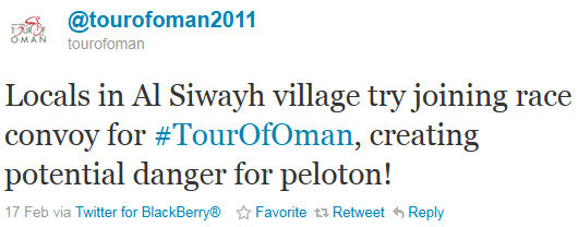 Tour of Oman - tweet of the week