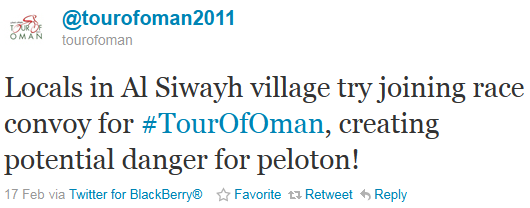 Tour of Oman - tweet of the week Tour of Oman - tweet of the week