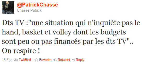 Patrick Chassé - tweet of the week Patrick Chassé - tweet of the week
