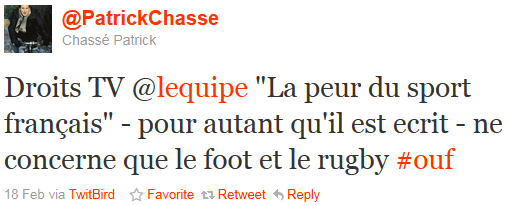 Patrick Chassé - tweet of the week