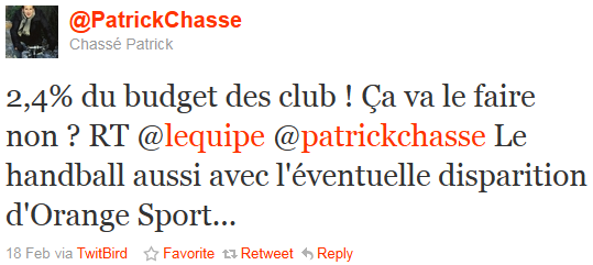 Patrick Chassé - tweet of the week Patrick Chassé - tweet of the week