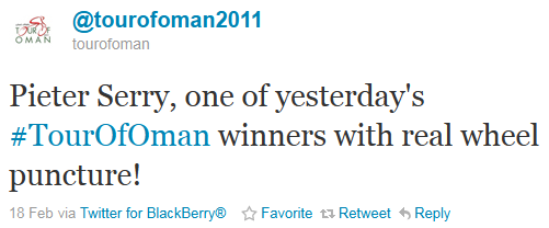 Tour of Oman - tweet of the week Tour of Oman - tweet of the week