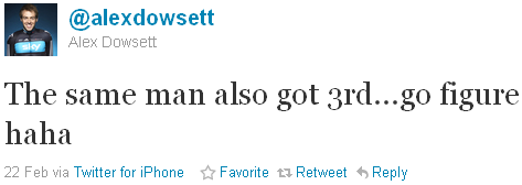 Alex Dowsett - tweet of the week