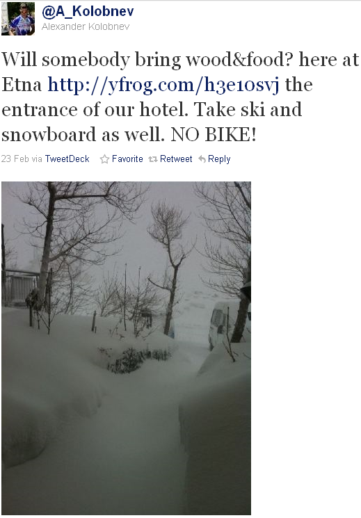 Alexander Kolobnev - tweet of the week Alexander Kolobnev - tweet of the week